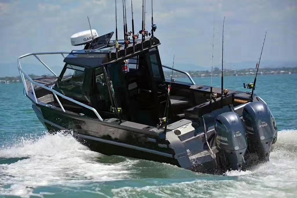 9.5米鋁鎂合金浮筒版釣魚艇海釣船詳細介紹20180615